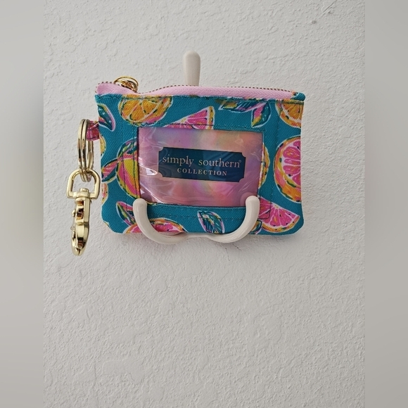 Simply Southern ID Wallet Card Holder Keyring Clip Zipper - Picture 1 of 3